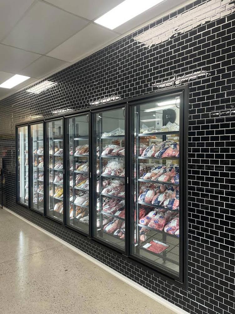Commercial Refrigerator with Frozen Meat